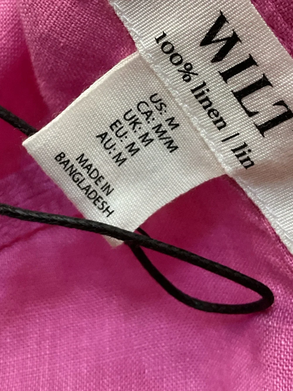 WILT Bright Pink Linen Button-Down Shirt - Picture 2 of 5